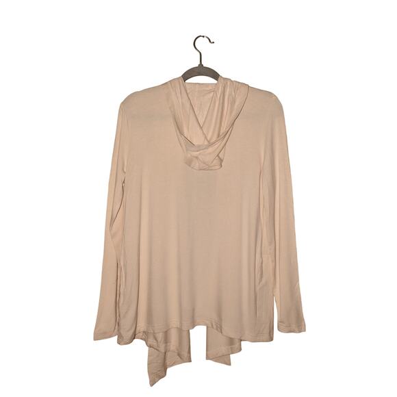SPLENDID NEW $148 Cream Long‎ Sleeve Open Hooded Cardigan Pockets XS - Picture 2 of 3